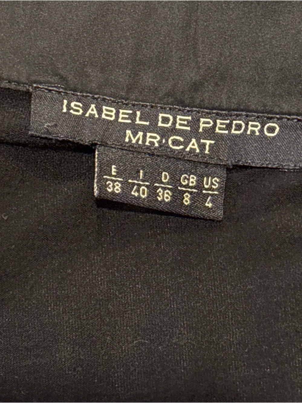 Isabel De Pedro MR CAT Black Cat Eyes Graphic Stretch Top Size 4 Rare - Picture 5 of 6